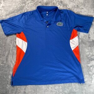 Florida Gators NCAA Golf Polo Shirt Blue Orange‎ White Men's Large